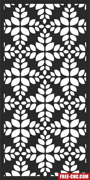 Pattern decorative pattern screen - Free dxf for laser cutting and plasma