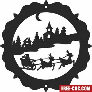 Christmas santa ornaments - Free dxf for laser cutting and plasma