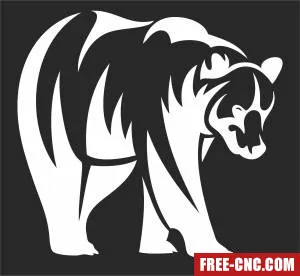 Bear clipart - Free dxf download