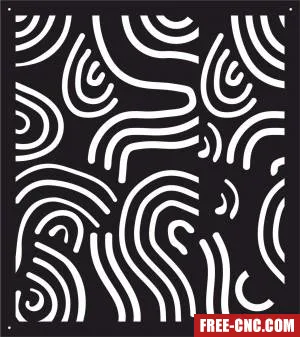 Decorative panel screen pattern clipart - Free dxf files ready to cut