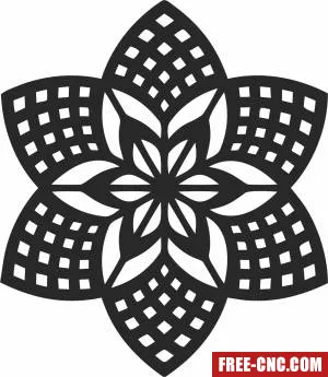 Floral ornament decorative art - Free dxf for laser cutting and plasma