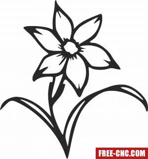 Floral roses flowers clipart - Download free dxf for cnc plasma cutting