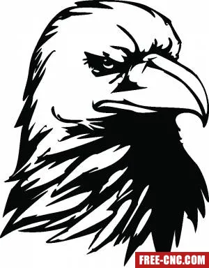 American eagle angry face - free dxf download