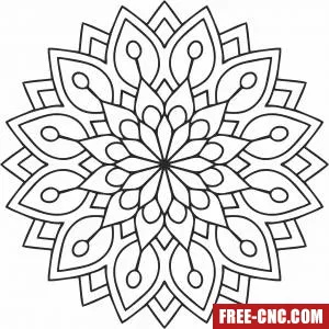 Mandala clipart wall decor - Free dxf files ready to cut