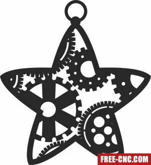 Christmas star decoration - Free dxf for laser cutting and plasma