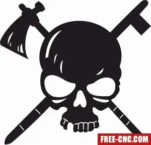 Skull clipart - Free dxf for laser cutting and plasma