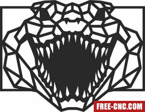 Geometric alligator clipart - Download free dxf for cnc plasma cutting