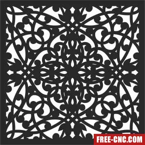 Pattern decorative wall - Free dxf download