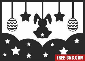 Easter eggs and bunny wall decor - Download free dxf for cnc plasma cutting