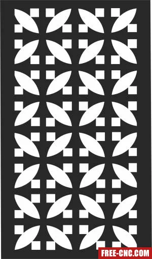 Decorative screen door decorative - Free dxf files ready to cut