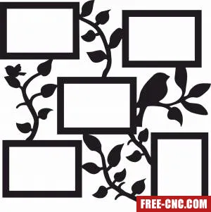 Pictures frame holder memories for family member - free dxf download