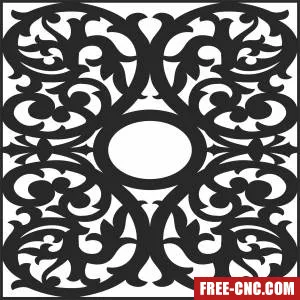 Decorative pattern square wall panel - Download free dxf for cnc plasma cutting