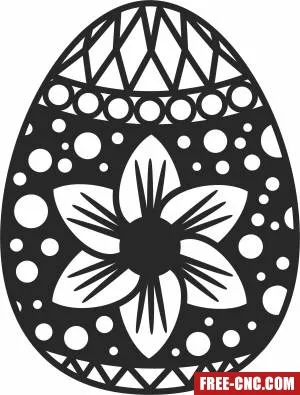 Easter egg decorative - Free dxf files ready to cut