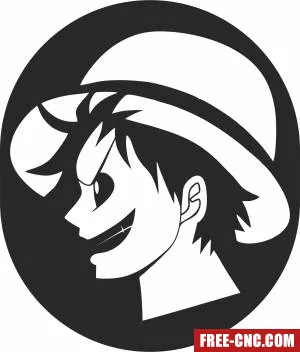 One piece luffy cliparts - Download free dxf for cnc plasma cutting