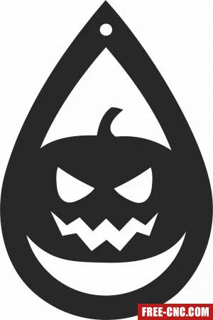 Halloween pampking ornament silhouette - Free dxf download