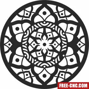 Pattern mandala wall arts - Download free dxf for cnc plasma cutting