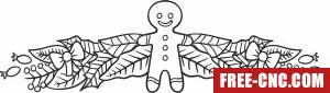 Christmas gingerbread clipart - Download free dxf for cnc plasma cutting