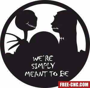 We're simply meant to be clock nightmare before christmas - free dxf download