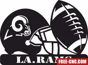 Los angeles rams nfl helmet logo - free dxf download