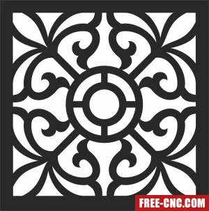 Wall screen decorative screen - Free dxf download