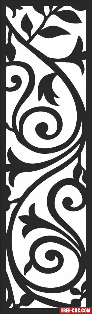 Screen door decorative screen pattern screen - Free dxf files ready to cut