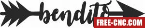 Bendito arrow sign - Download free dxf for cnc plasma cutting