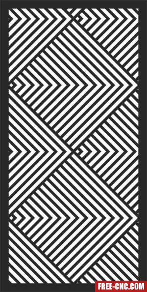 Decorative panels for doors wall screen pattern - free dxf download