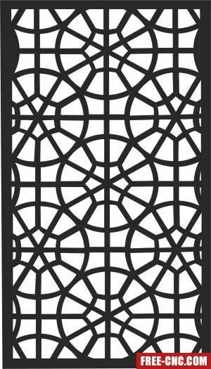 Pattern decorative door screen door - Download free dxf for cnc plasma cutting