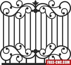 Decorative fence gate - Free dxf download