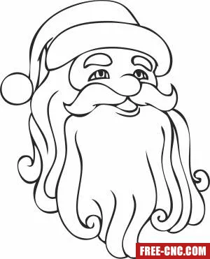 Christmas santa claus clipart - Download free dxf for cnc plasma cutting