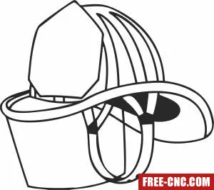 Firefighter helmet clipart - Free dxf files ready to cut