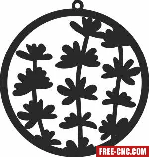 Flowers ornament clipart - Download free dxf for cnc plasma cutting