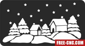 Christmas snowing sign - Free dxf files ready to cut