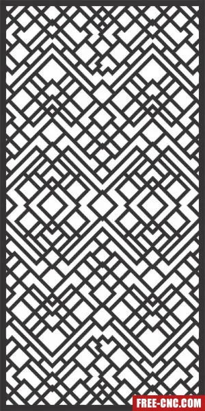 Decorative wall screen decor panel pattern door - free dxf download