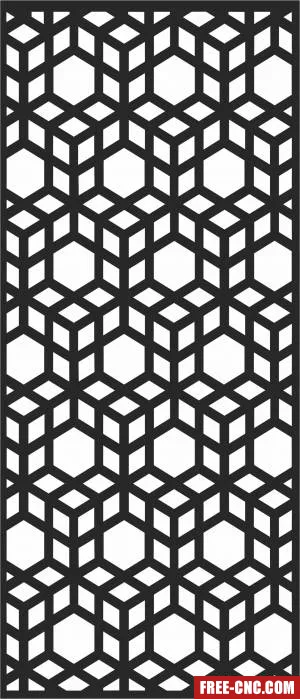 Screen wall pattern door wall - Free dxf files ready to cut