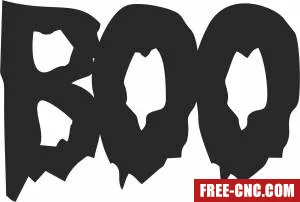 Halloween boo clipart - Free dxf download