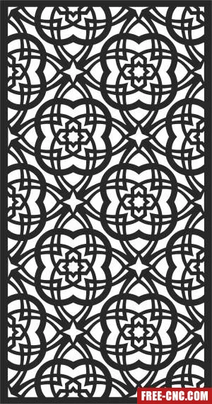 Pattern decorative wall - Free dxf download