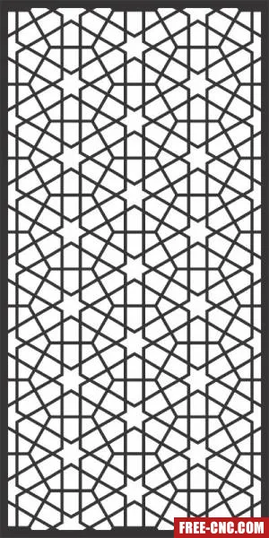 Decorative wall screen door pattern - free dxf download Decorative wall screen door pattern - free dxf download