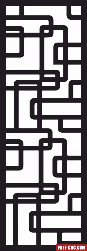 Decorative panel screen pattern partition - Download free dxf for cnc plasma cutting
