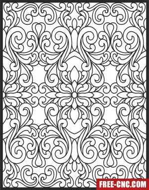 Pattern screen decorative door pattern screen - Free dxf download