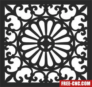Decorative wall pattern wall - Download free dxf for cnc plasma cutting
