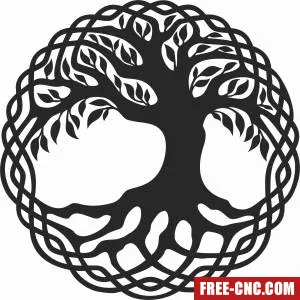 Tree of life wall decor - Free dxf download