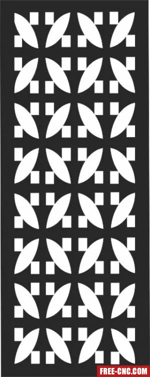 Decorative panel wall separator door pattern - free dxf download Decorative panel wall separator door pattern - free dxf download