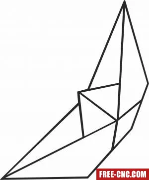 Geometric polygon paper boat - Free dxf for laser cutting and plasma