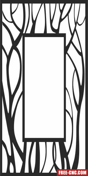 Pattern screen door - Free dxf for laser cutting and plasma
