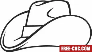 Cowboy hat cliparts - Free dxf files ready to cut