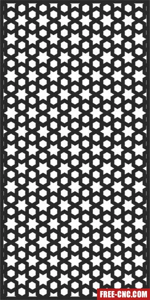Door pattern door - Free dxf for laser cutting and plasma
