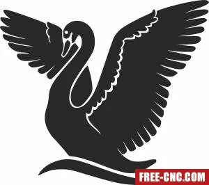 Swan cliparts - Free dxf download