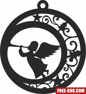 Angel christmas ornaments - Free dxf files ready to cut