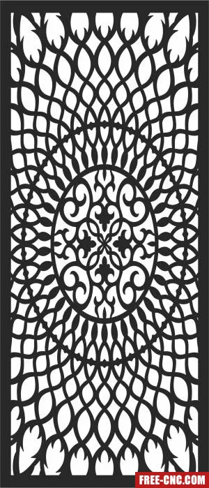 Pattern screen decorative door pattern - Free dxf download
